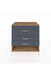 Kronos Şifonyer 3 Çekmeceli 88x59x96 Çam-Antrasit