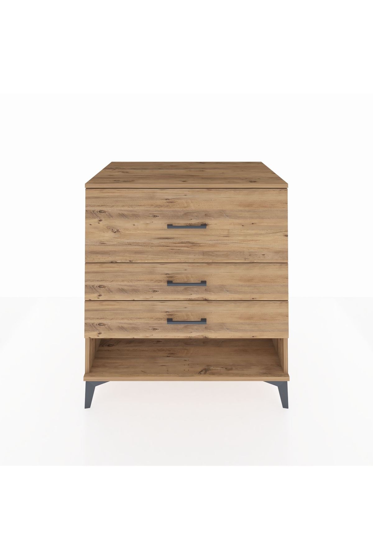 Kronos Şifonyer 3 Çekmeceli 88x59x96 Çam-Çam