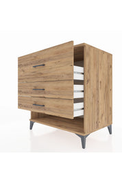 Kronos Şifonyer 3 Çekmeceli 88x59x96 Çam-Çam