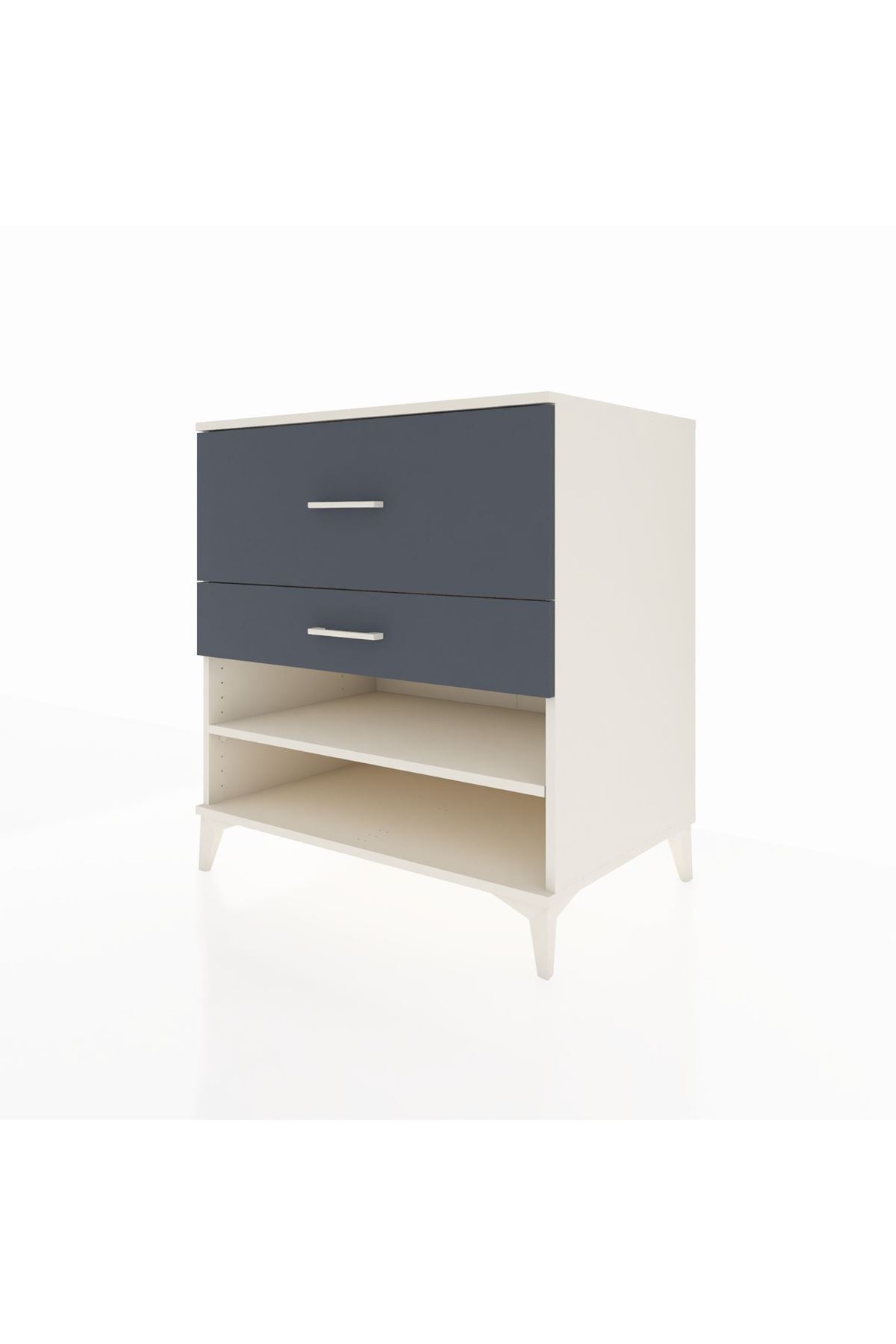 Kronos Şifonyer Tek Raflı 2 Çekmeceli 88x59x96 Aytaşı-Antrasit