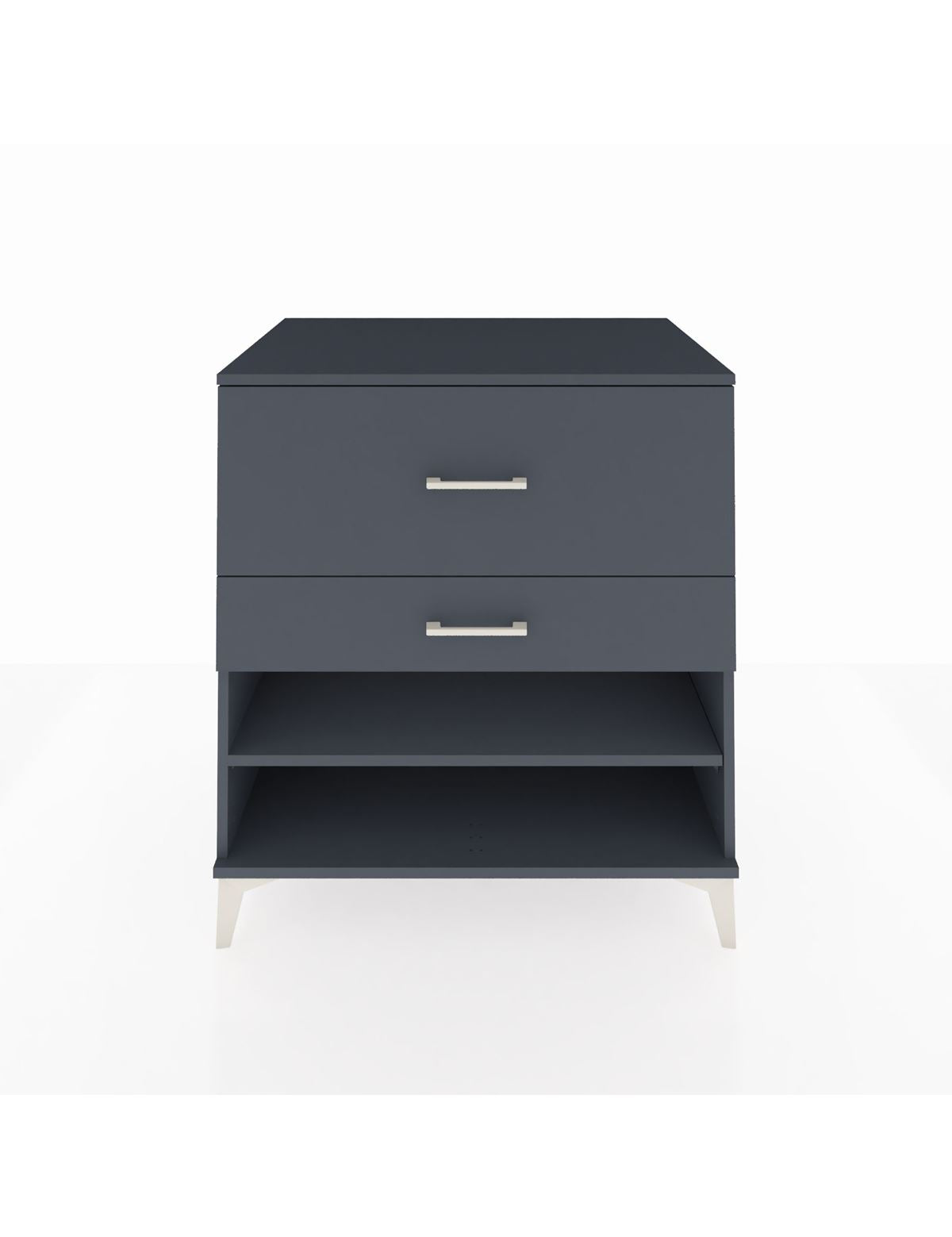 Kronos Şifonyer Tek Raflı 2 Çekmeceli 88x59x96 Antrasit-Antrasit