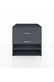 Kronos Şifonyer Tek Raflı 2 Çekmeceli 88x59x96 Antrasit-Antrasit