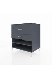 Kronos Şifonyer Tek Raflı 2 Çekmeceli 88x59x96 Antrasit-Antrasit