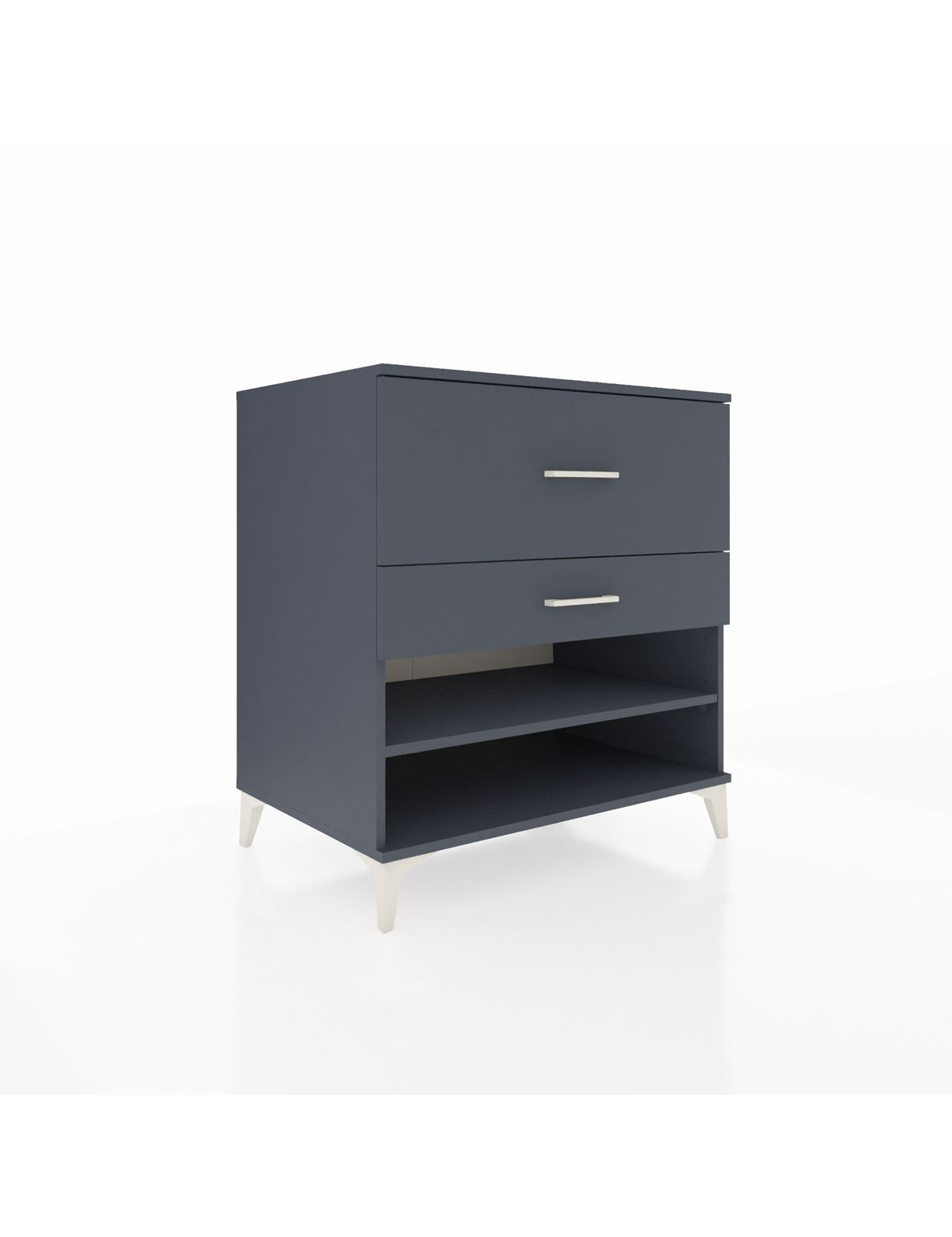 Kronos Şifonyer Tek Raflı 2 Çekmeceli 88x59x96 Antrasit-Antrasit