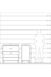 Kronos Şifonyer Tek Raflı 2 Çekmeceli 88x59x96 Antrasit-Çam