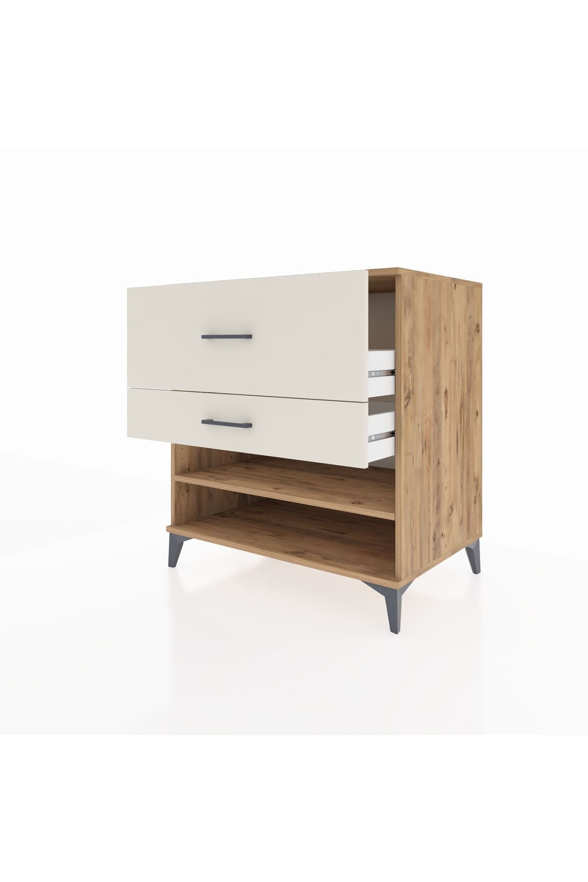 Kronos Şifonyer Tek Raflı 2 Çekmeceli 88x59x96 Çam-Aytaşı