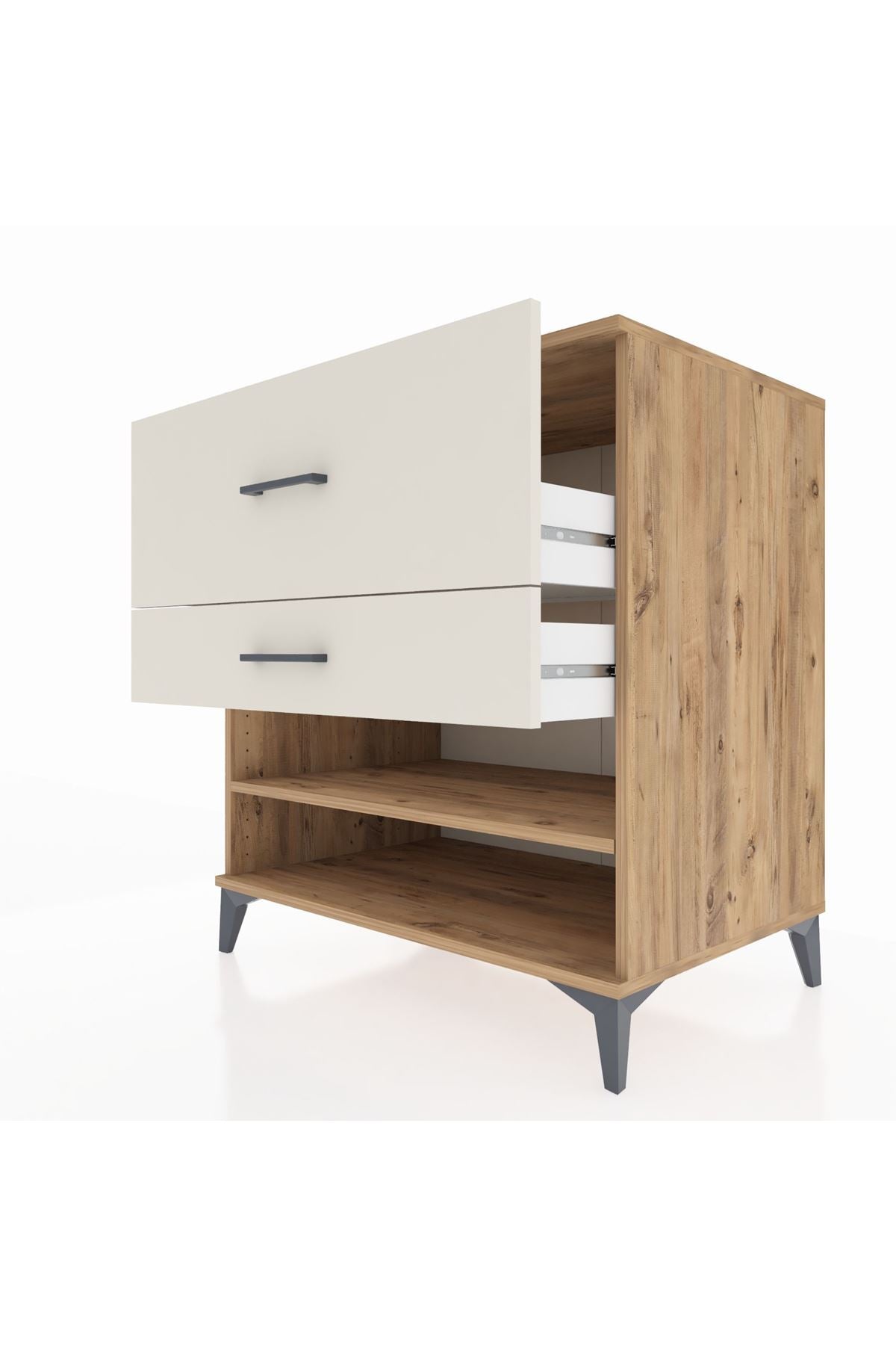 Kronos Şifonyer Tek Raflı 2 Çekmeceli 88x59x96 Çam-Aytaşı