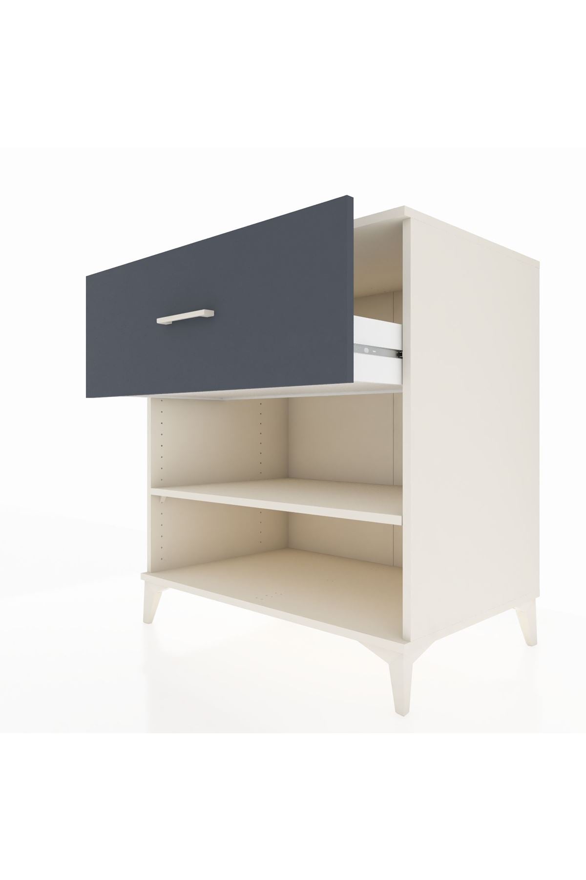 Kronos Şifonyer Tek Raflı Tek Çekmeceli 88x59x96 Aytaşı-Antrasit