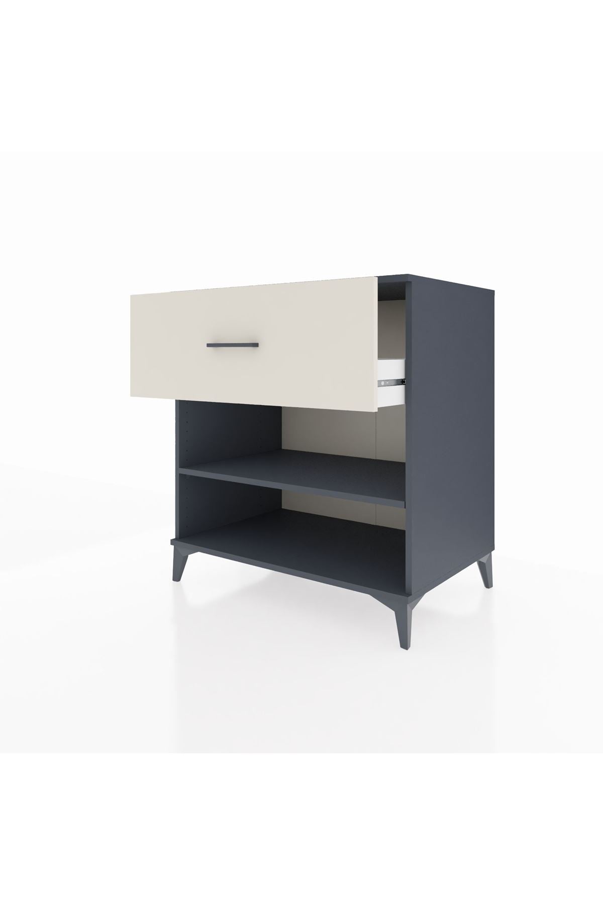 Kronos Şifonyer Tek Raflı Tek Çekmeceli 88x59x96 Antrasit-Aytaşı