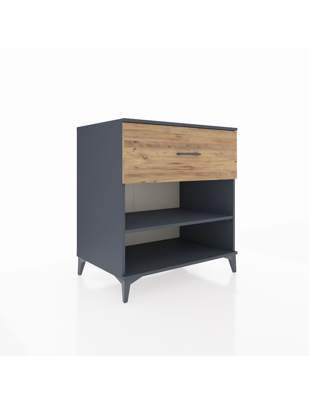 Kronos Şifonyer Tek Raflı Tek Çekmeceli 88x59x96 Antrasit-Çam