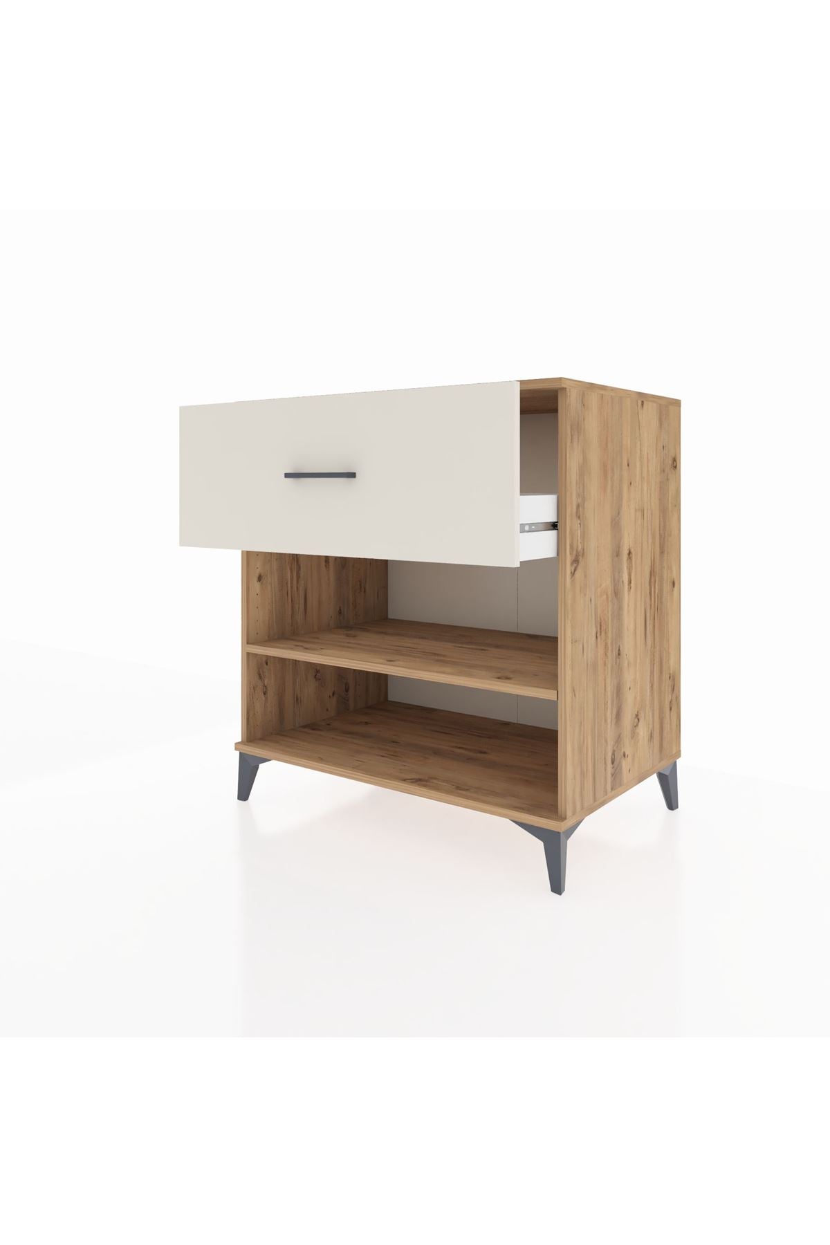 Kronos Şifonyer Tek Raflı Tek Çekmeceli 88x59x96 Çam-Aytaşı