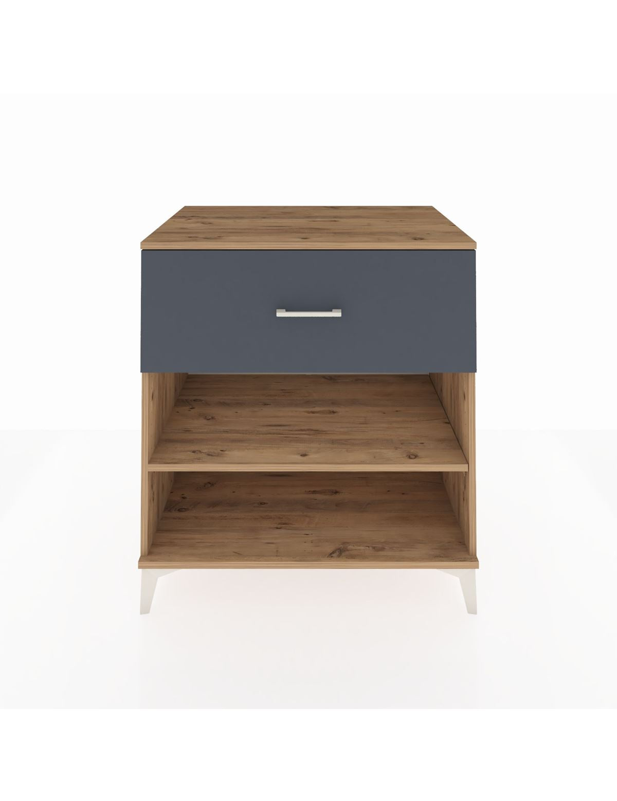 Kronos Şifonyer Tek Raflı Tek Çekmeceli 88x59x96 Çam-Antrasit