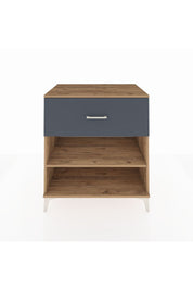 Kronos Şifonyer Tek Raflı Tek Çekmeceli 88x59x96 Çam-Antrasit