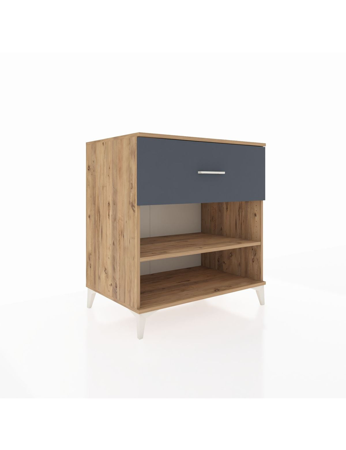 Kronos Şifonyer Tek Raflı Tek Çekmeceli 88x59x96 Çam-Antrasit