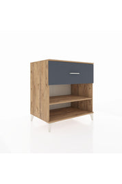 Kronos Şifonyer Tek Raflı Tek Çekmeceli 88x59x96 Çam-Antrasit