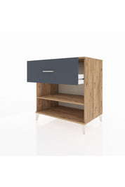 Kronos Şifonyer Tek Raflı Tek Çekmeceli 88x59x96 Çam-Antrasit