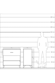 Kronos Şifonyer Tek Raflı Tek Çekmeceli 88x59x96 Çam-Antrasit