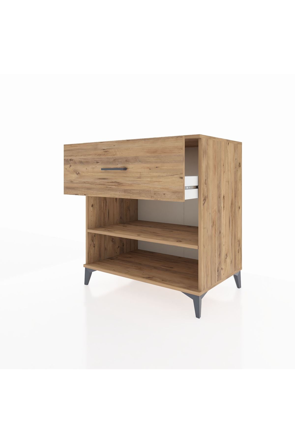 Kronos Şifonyer Tek Raflı Tek Çekmeceli 88x59x96 Çam-Çam