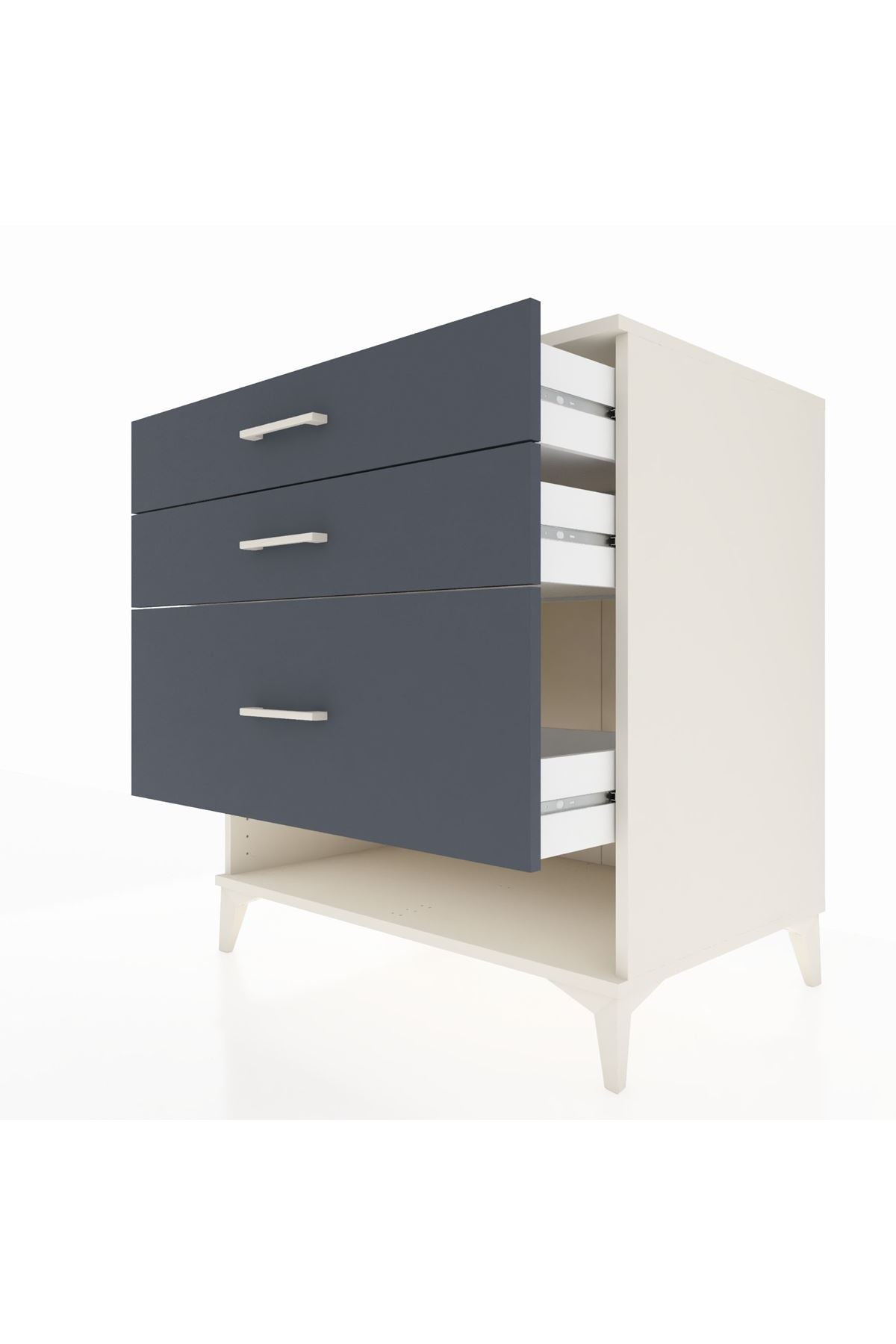 Kronos Şifonyer 3 Çekmeceli 88x59x96 Aytaşı-Antrasit