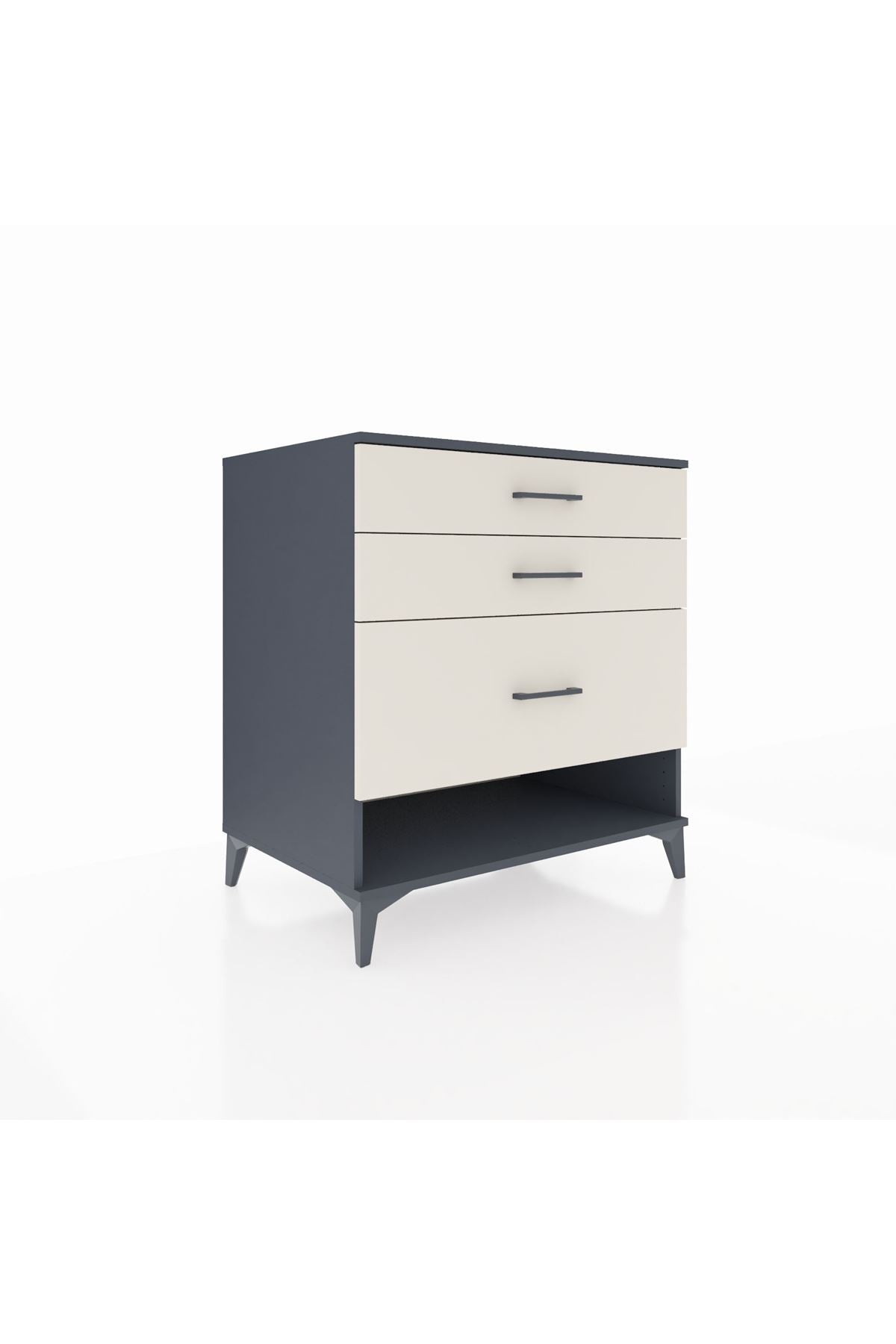 Kronos Şifonyer 3 Çekmeceli 88x59x96 Antrasit-Aytaşı