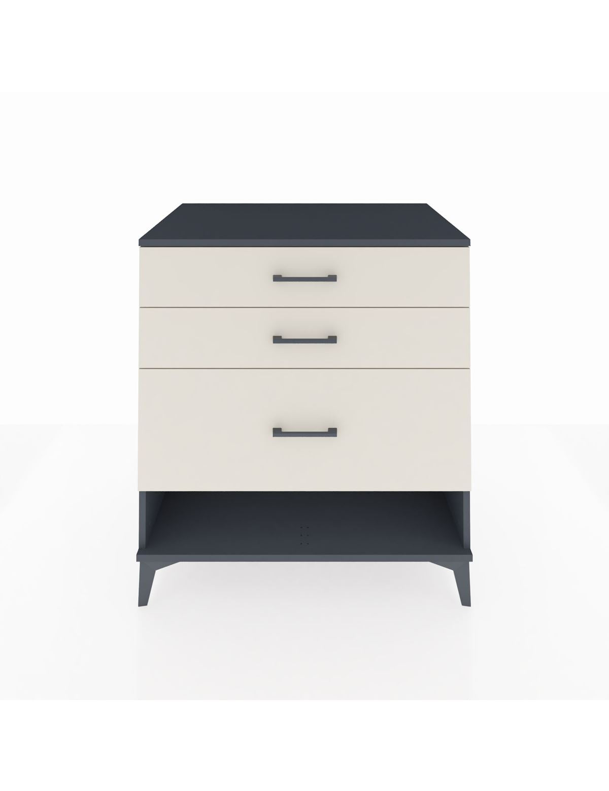 Kronos Şifonyer 3 Çekmeceli 88x59x96 Antrasit-Aytaşı