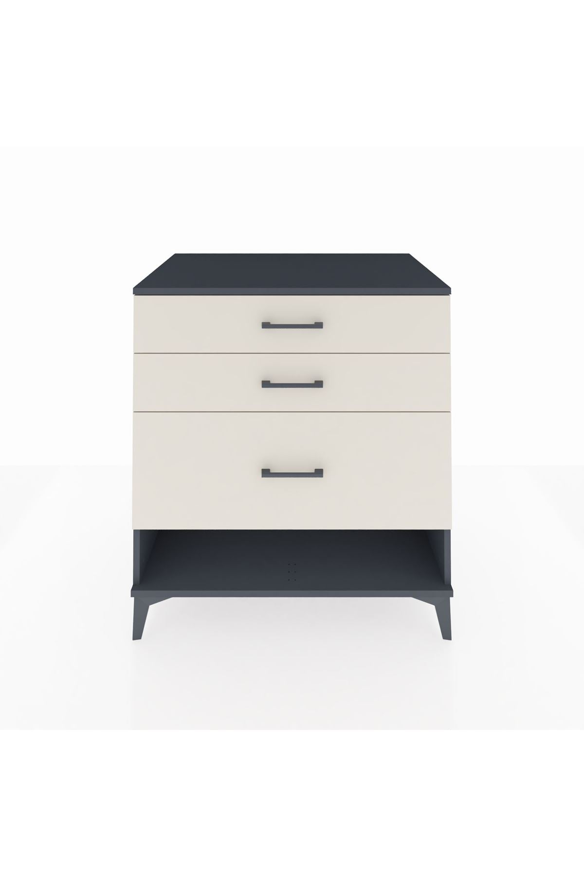 Kronos Şifonyer 3 Çekmeceli 88x59x96 Antrasit-Aytaşı