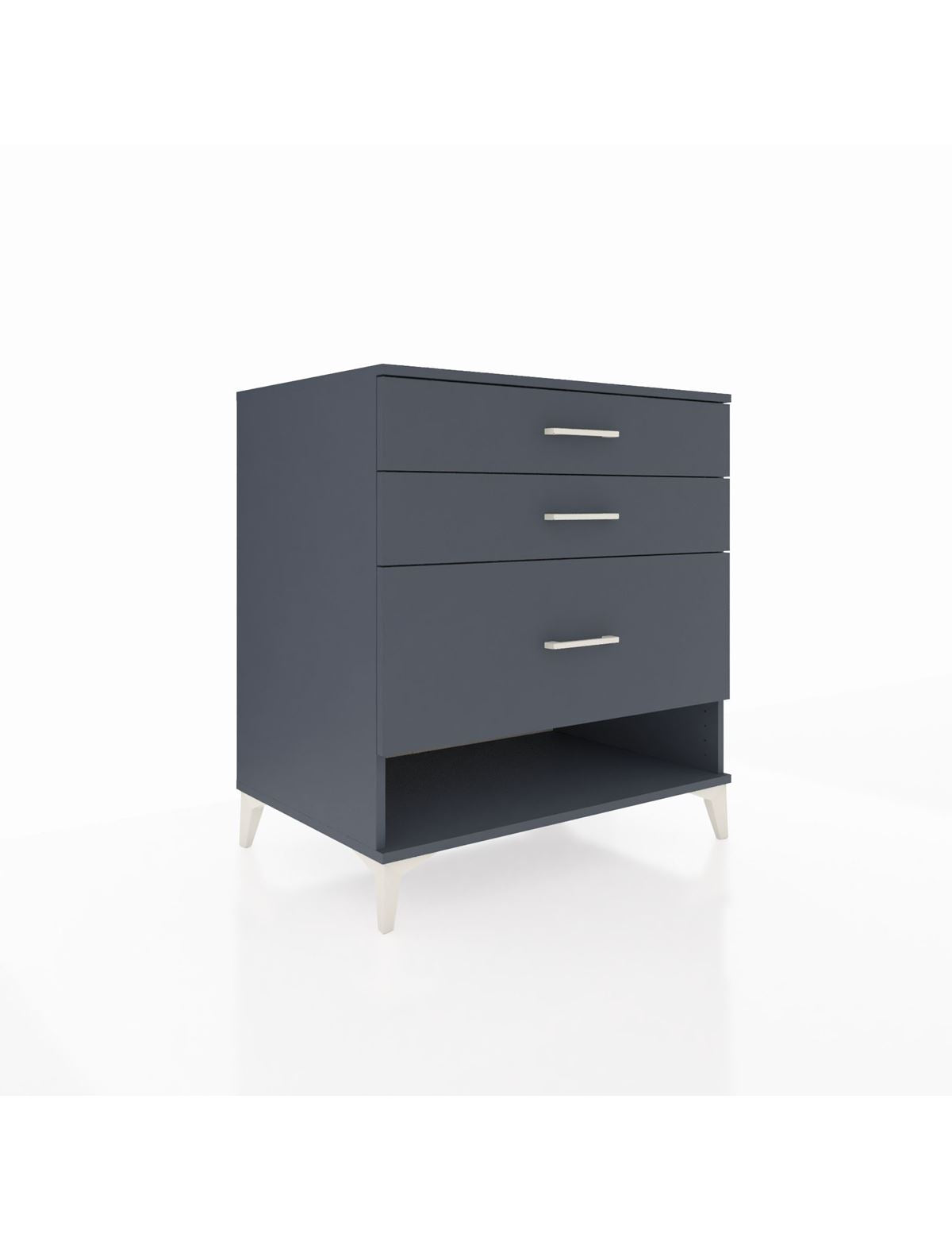 Kronos Şifonyer 3 Çekmeceli 88x59x96 Antrasit-Antrasit