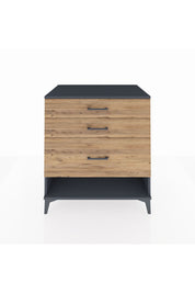 Kronos Şifonyer 3 Çekmeceli 88x59x96 Antrasit-Çam
