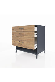 Kronos Şifonyer 3 Çekmeceli 88x59x96 Antrasit-Çam