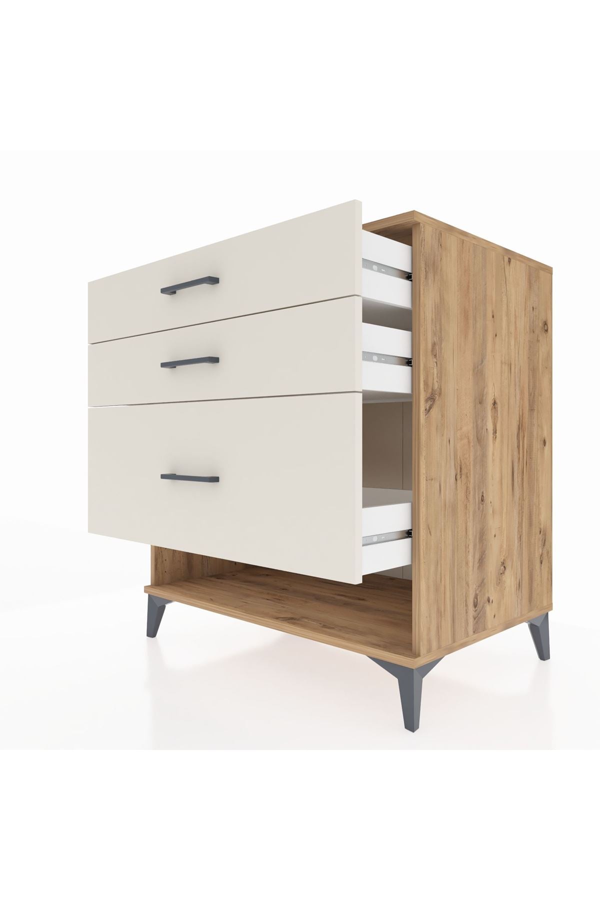 Kronos Şifonyer 3 Çekmeceli 88x59x96 Çam-Aytaşı