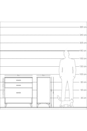 Kronos Şifonyer 3 Çekmeceli 88x59x96 Çam-Aytaşı