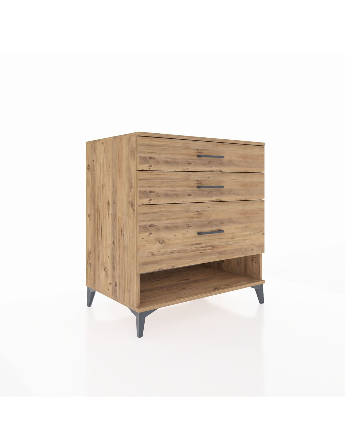 Kronos Şifonyer 3 Çekmeceli 88x59x96 Çam-Çam