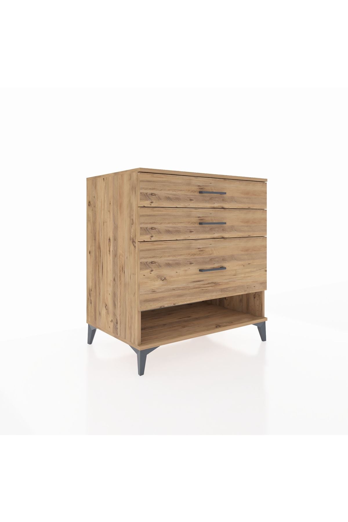 Kronos Şifonyer 3 Çekmeceli 88x59x96 Çam-Çam