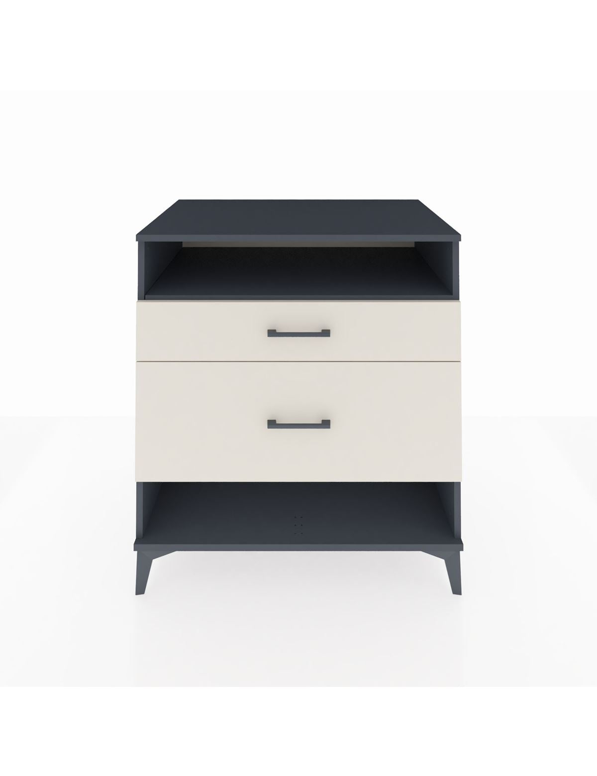 Kronos Şifonyer Tek Raflı 2 Çekmeceli 88x59x96 Antrasit-Aytaşı