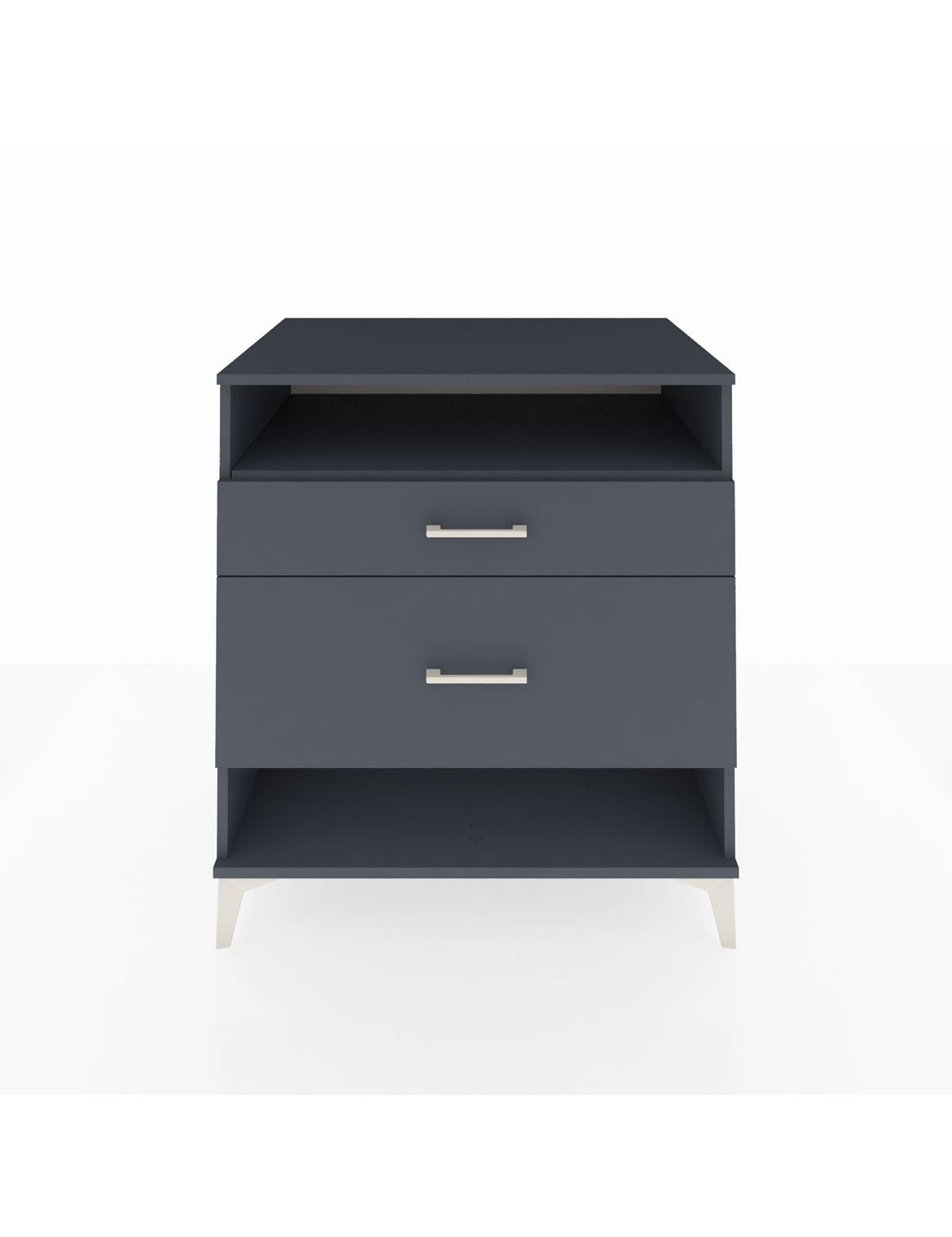 Kronos Şifonyer Tek Raflı 2 Çekmeceli 88x59x96 Antrasit-Antrasit