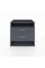 Kronos Şifonyer Tek Raflı 2 Çekmeceli 88x59x96 Antrasit-Antrasit