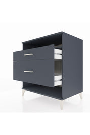 Kronos Şifonyer Tek Raflı 2 Çekmeceli 88x59x96 Antrasit-Antrasit