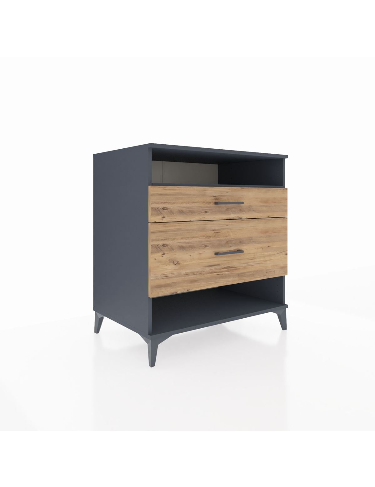 Kronos Şifonyer Tek Raflı 2 Çekmeceli 88x59x96 Antrasit-Çam