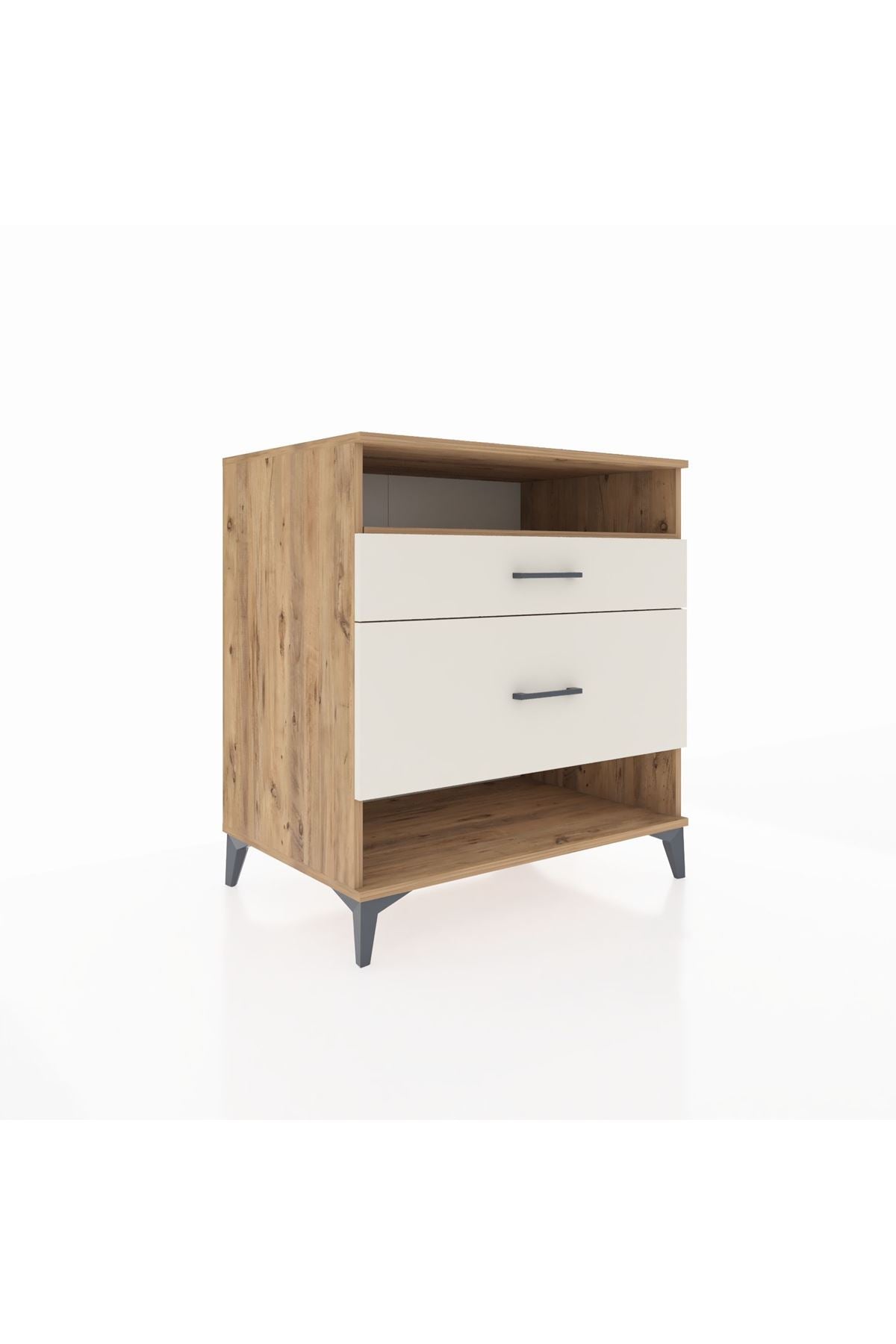 Kronos Şifonyer Tek Raflı 2 Çekmeceli 88x59x96 Çam-Aytaşı