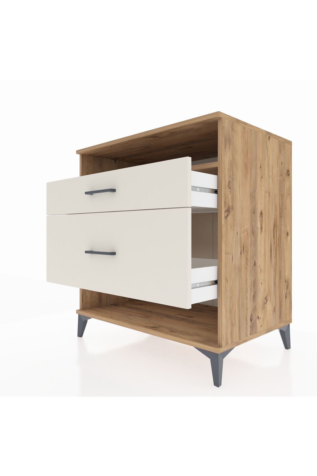 Kronos Şifonyer Tek Raflı 2 Çekmeceli 88x59x96 Çam-Aytaşı