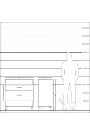 Kronos Şifonyer Tek Raflı 2 Çekmeceli 88x59x96 Çam-Aytaşı