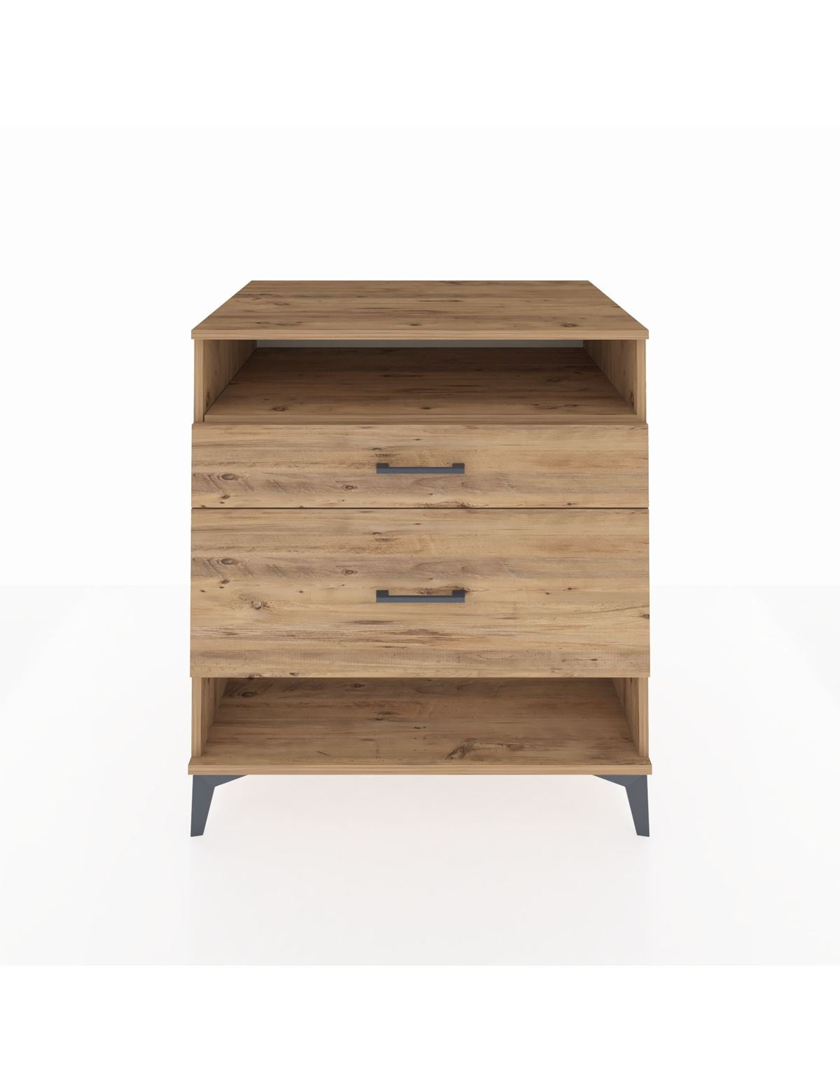 Kronos Şifonyer Tek Raflı 2 Çekmeceli 88x59x96 Çam-Çam