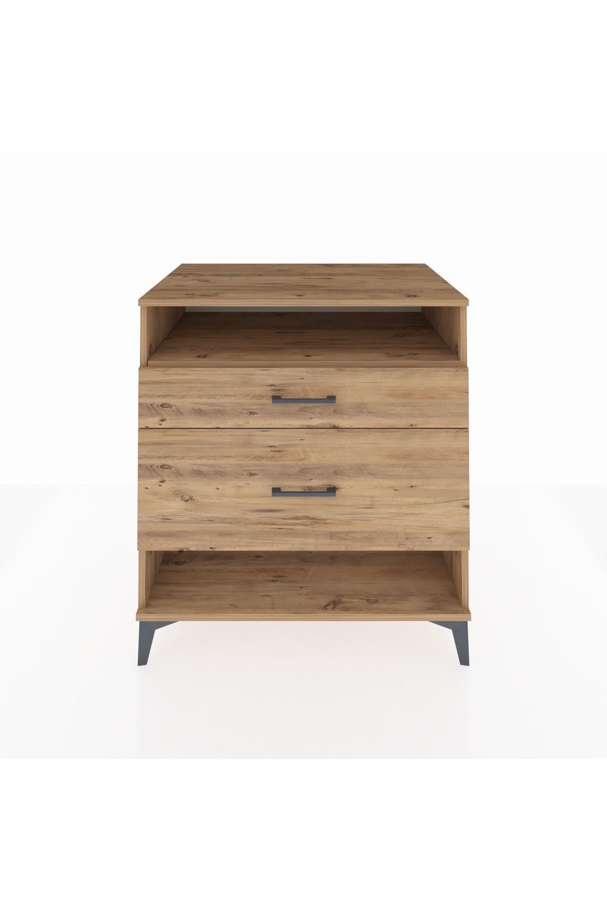 Kronos Şifonyer Tek Raflı 2 Çekmeceli 88x59x96 Çam-Çam