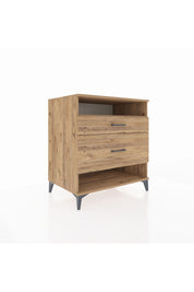 Kronos Şifonyer Tek Raflı 2 Çekmeceli 88x59x96 Çam-Çam
