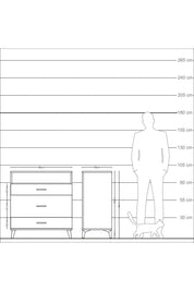 Kronos Şifonyer Tek Raflı 3 Çekmeceli 88x59x96 Aytaşı-Aytaşı