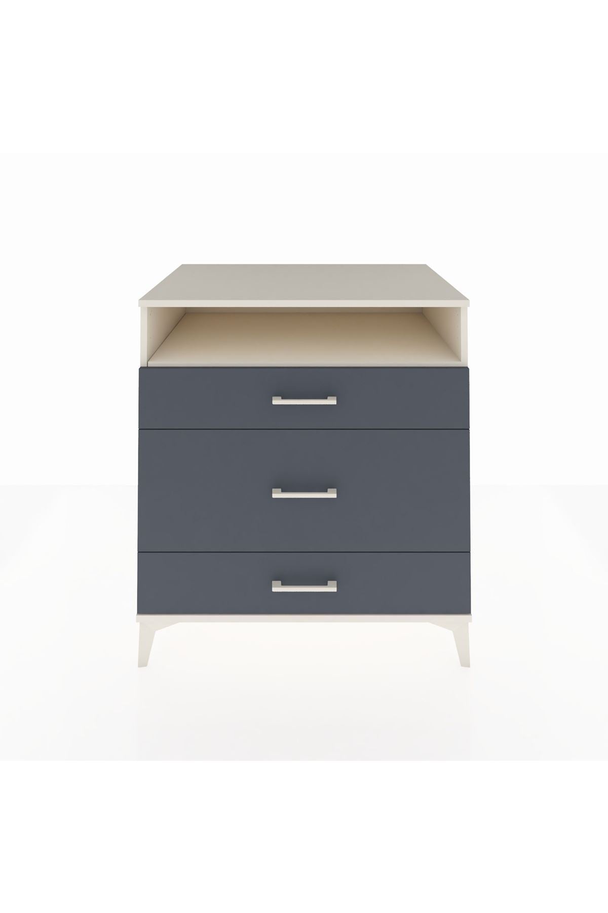 Kronos Şifonyer Tek Raflı 3 Çekmeceli 88x59x96 Aytaşı-Antrasit