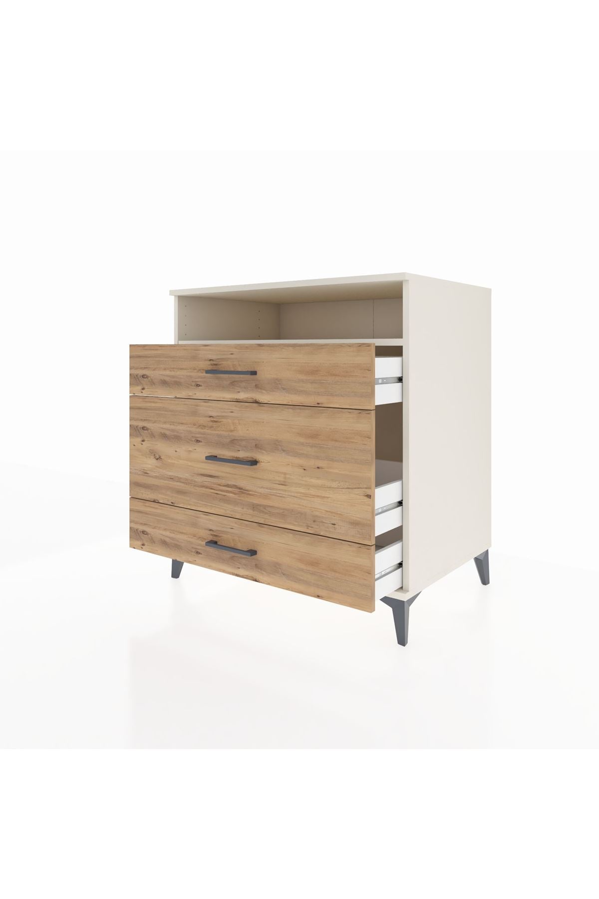 Kronos Şifonyer Tek Raflı 3 Çekmeceli 88x59x96 Aytaşı-Çam