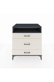 Kronos Şifonyer Tek Raflı 3 Çekmeceli 88x59x96 Antrasit-Aytaşı