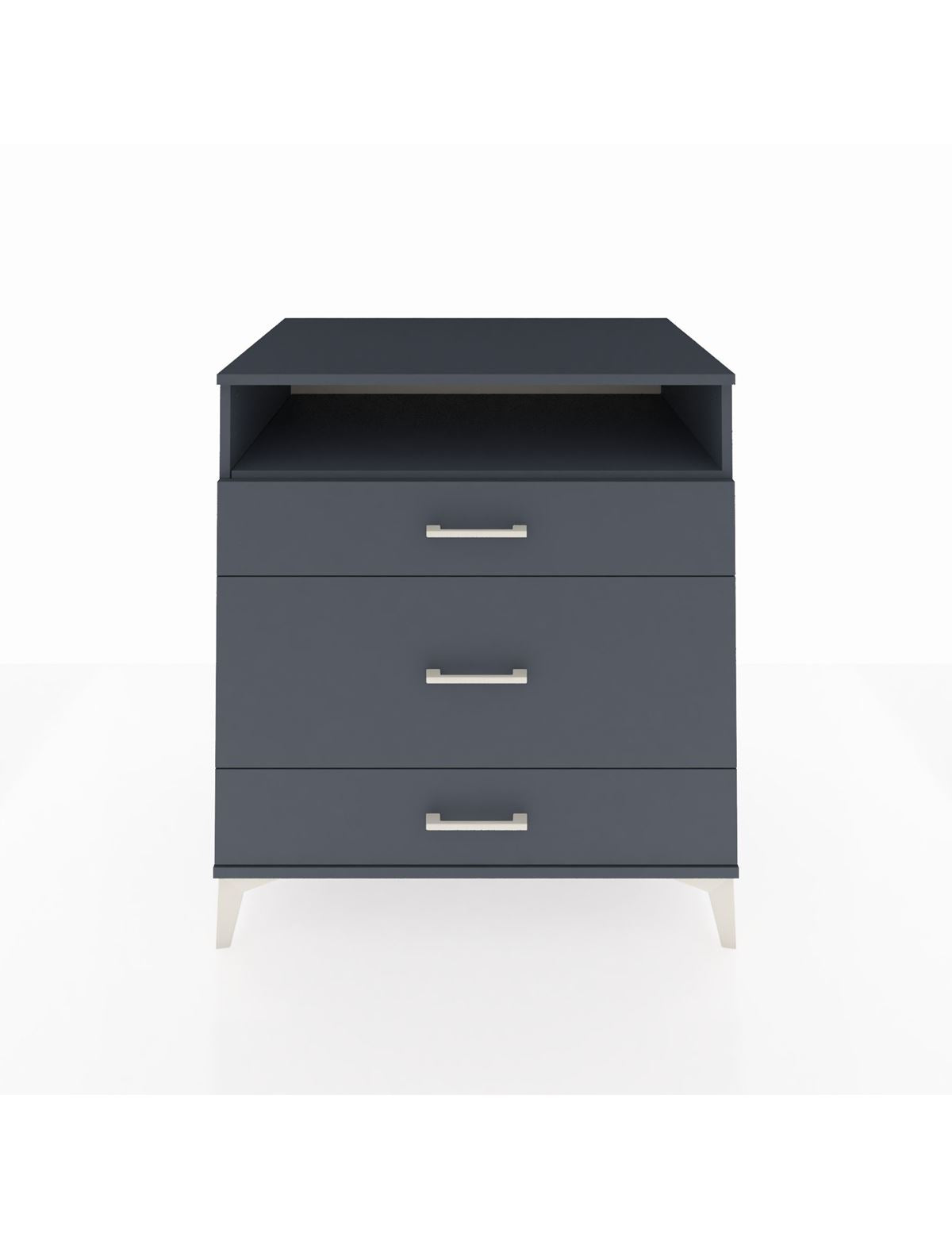 Kronos Şifonyer Tek Raflı 3 Çekmeceli 88x59x96 Antrasit-Antrasit