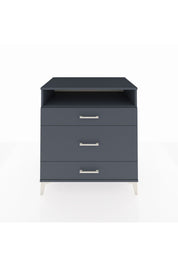 Kronos Şifonyer Tek Raflı 3 Çekmeceli 88x59x96 Antrasit-Antrasit